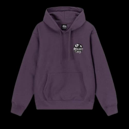 Stussy 8 Ball Corp. Hoodie 'Grape'