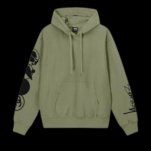 Stussy Stacked Pigment Dyed Hoodie Artichoke