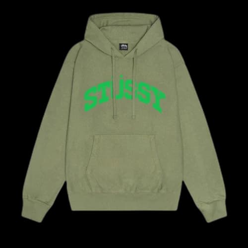 Stussy Block Sport Pigment Dyed Hoodie Artichoke
