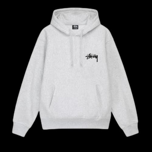 Stussy Plush Hoodie 'Ash Heather'