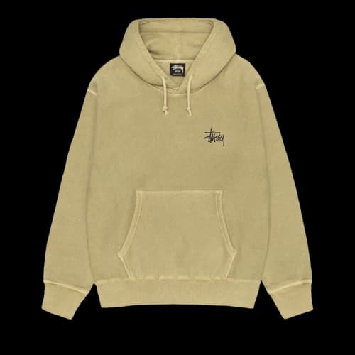Stussy Basic Hoodie Pigment Dyed 'Elm'