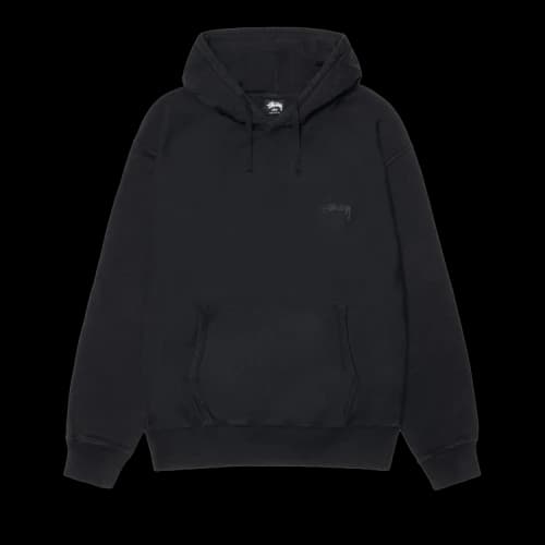 Stussy Smooth Stock Pigment Dyed Hoodie 'Black'