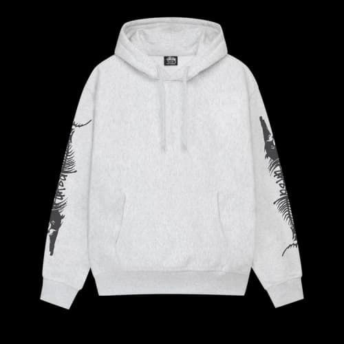 Stussy Barracuda Hoodie 'Ash Heather'