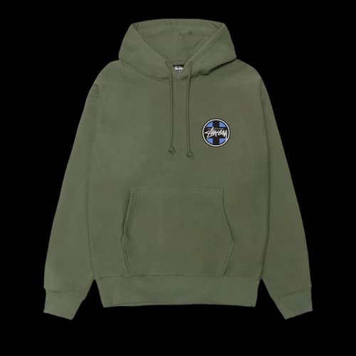 Stussy Cross Dot Hoodie 'Olive'