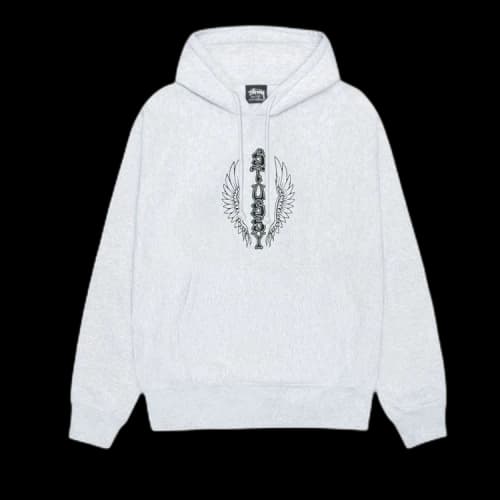 Stussy Wes Wings Hoodie 'Ash Heather'