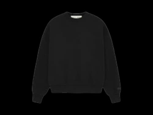 Fear of God Essentials Classic Fit Fleece Crewneck Black-Y3