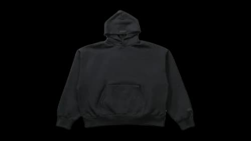 Fear of God Essentials Classic Fit Fleece Hoodie Jet Black