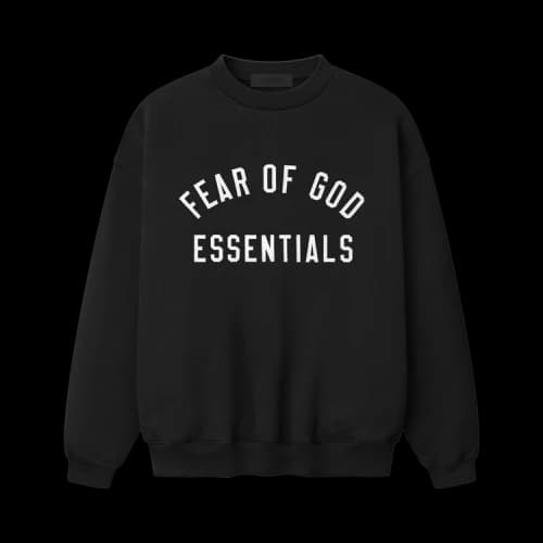 Fear of God Essentials Varsity 90s Crewneck Sweatshirt 'Vintage Black'