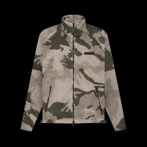 Fear of God Essentials Polar Fleece Full Zip Jacket 'Camo'