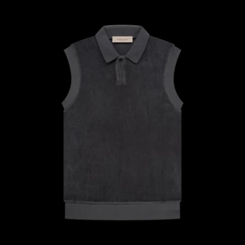 Fear of God Essentials Velour Sleeveless Polo 'Iron'