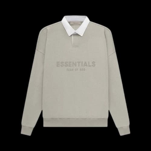 Fear of God Essentials Waffle Henley Rugby 'Seal'
