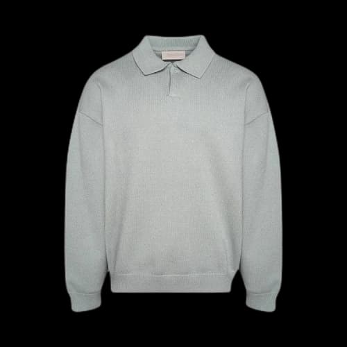 Fear of God Essentials Knit Long-Sleeve Polo 'Sycamore'