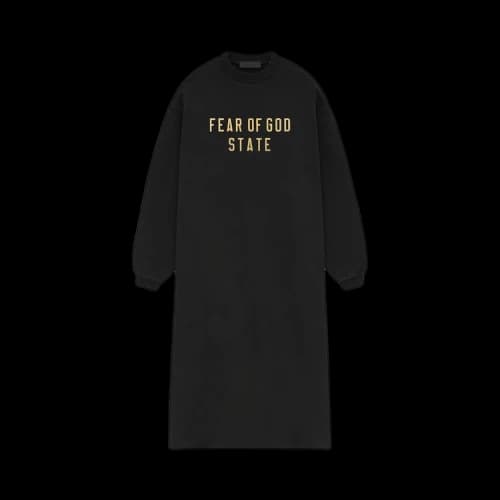 Fear of God Essentials Womens Fleece Crewneck Dress Black