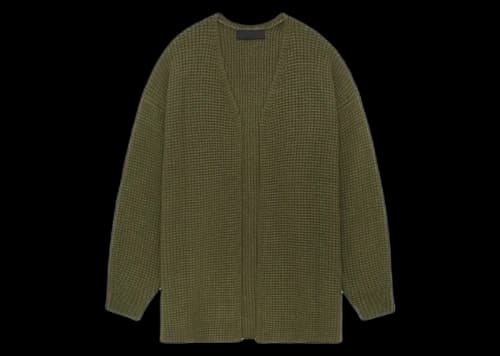 Fear of God Essentials Womens Knit Long Cardigan Military