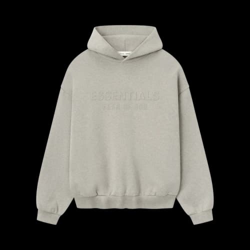 Fear of God Essentials Embossed 90s Fit Fleece Hoodie 'Warm Heather'