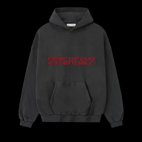 Fear of God Essentials Heavy Fleece 90s Hoodie 'Iron Grey'