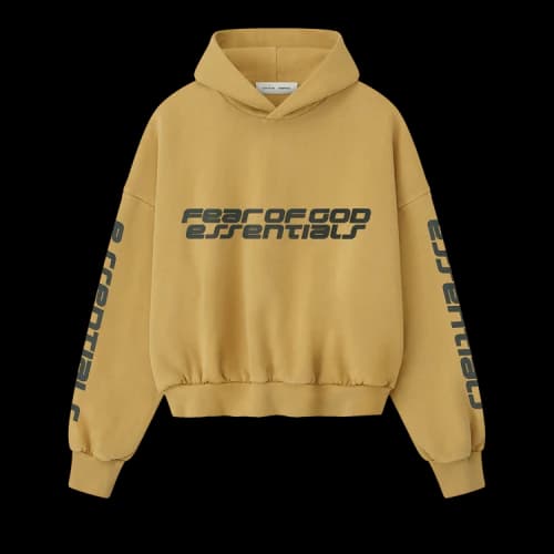 Fear of God Essentials Cropped Relaxed Hoodie 'Canyon'