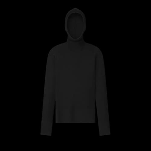 Fear of God Essentials Women's Long Sleeve Hooded Rib Top Vintage Black