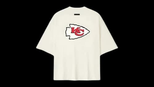 Fear of God Essentials Chiefs 90s 3/4 Sleeve Football Tee Cream White