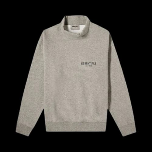 Fear of God Essentials Pullover Mockneck 'Heather Oatmeal'