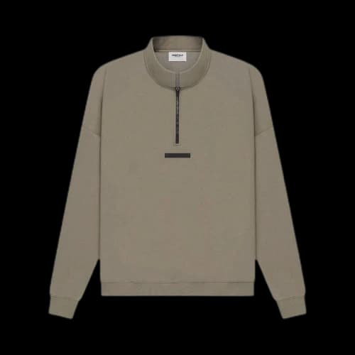 Fear of God Essentials Mockneck Half Zip 'Taupe'