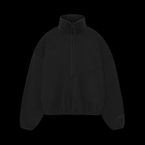 Fear of God Essentials Half Zip Mockneck 'Jet Black'