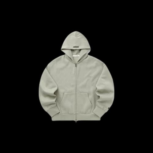 Fear Of God Essentials Classic Fit Fleece Zip-Up Hoodie