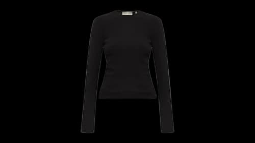 Fear of God Essentials Women's L/S Logo T-Shirt Jet Black