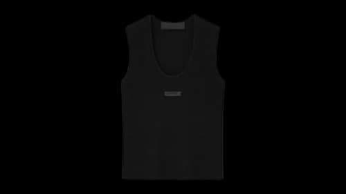 Fear of God Essentials Womens Waffle Tank Jet Black