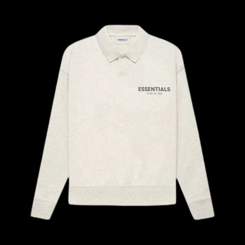 Fear of God Essentials Kids Long-Sleeve Polo 'Oatmeal'