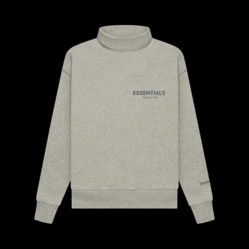 Fear of God Essentials Kids Mockneck 'Dark Heather Oatmeal'