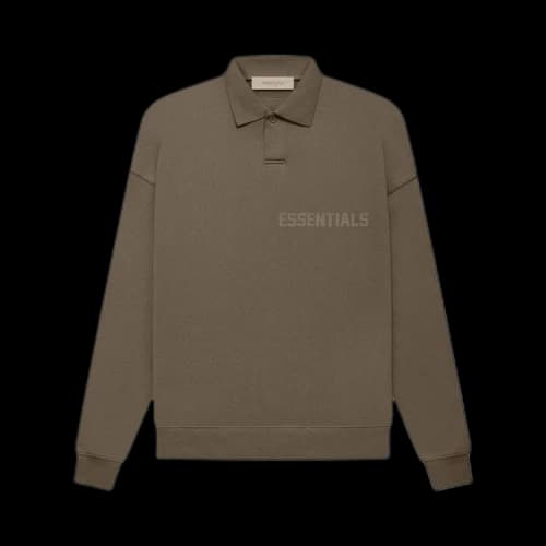 Fear of God Essentials Long-Sleeve Polo 'Wood'