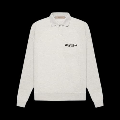 Fear of God Essentials Long-Sleeve Polo 'Light Oatmeal'