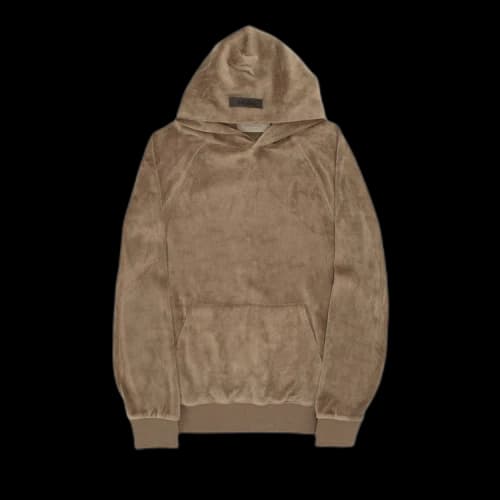 Fear of God Essentials Velour Hoodie 'Wood'