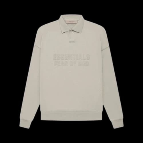 Fear of God Essentials Long-Sleeve Polo 'Smoke'