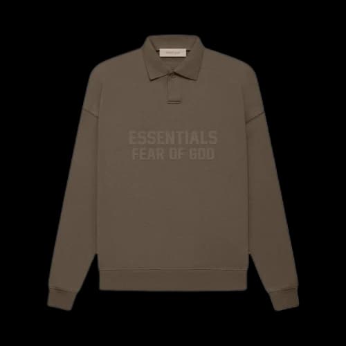 Fear of God Essentials Long-Sleeve Polo 'Wood'
