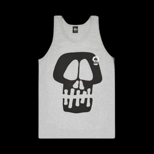 Stussy Jumbo Skull Tank 'Grey Heather'