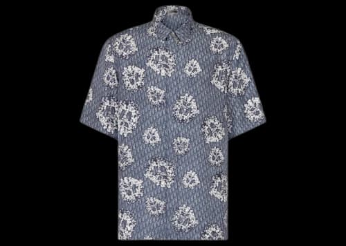 Dior x Denim Tears Silk Twill Shirt Blue