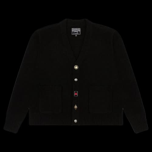 Denim Tears x Stussy Playing Card Suits Cardigan 'Black'