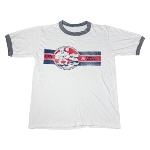 1970s US Navy Store Keeper Ringer T-Shirt