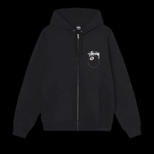 Stussy 8 Ball Zip Hood 'Black'