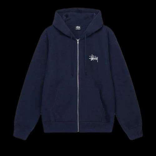 Stussy Basic Zip Hoodie 'Navy'