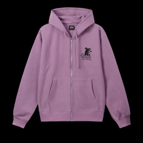 Stussy Rat Zip Hoodie 'Orchid'