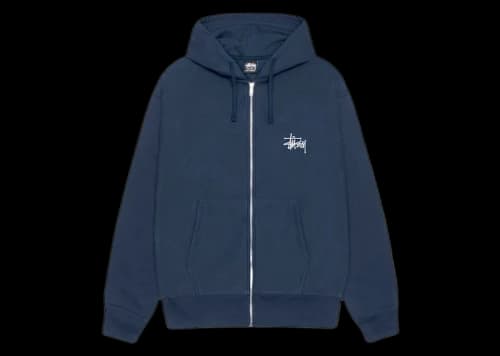 Stussy Basic Stussy Zip Hoodie Navy