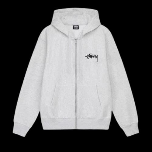 Stussy Great Future Zip Hoodie 'Ash Heather'