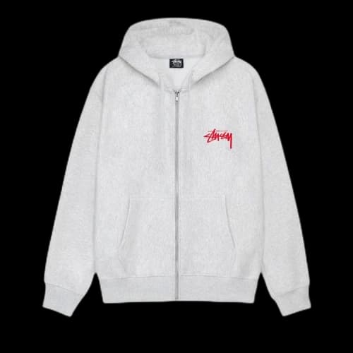 Stussy Skate Tough Zip Hoodie 'Ash Heather'