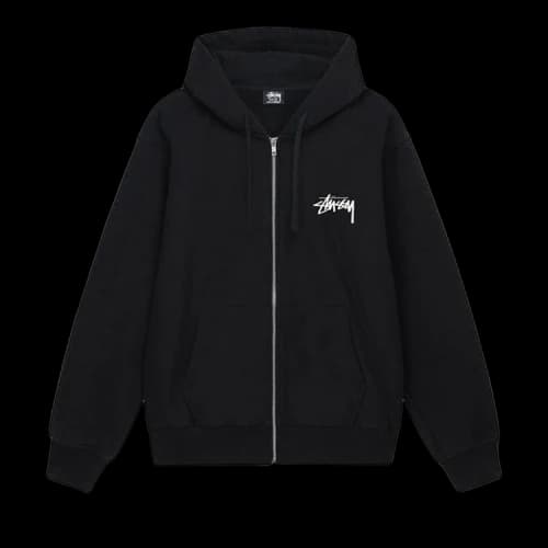 Stussy Burning Stock Zip Hoodie 'Black'