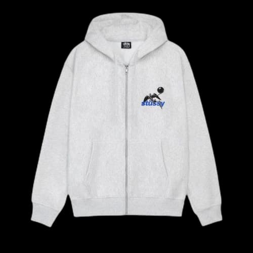 Stussy Apocalypse Zip Hoodie 'Ash Heather'