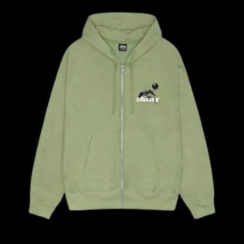 Stussy Apocalypse Zip Hoodie 'Moss'