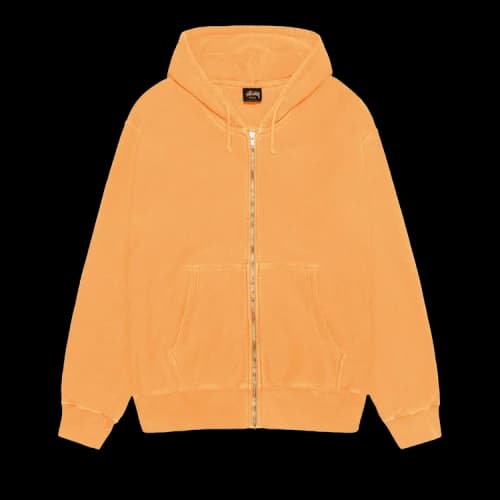 Stussy Pigment Dyed Buana Zip Hoodie 'Orange'